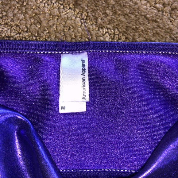 Shiny purple American apparel bandeau - Picture 3 of 4
